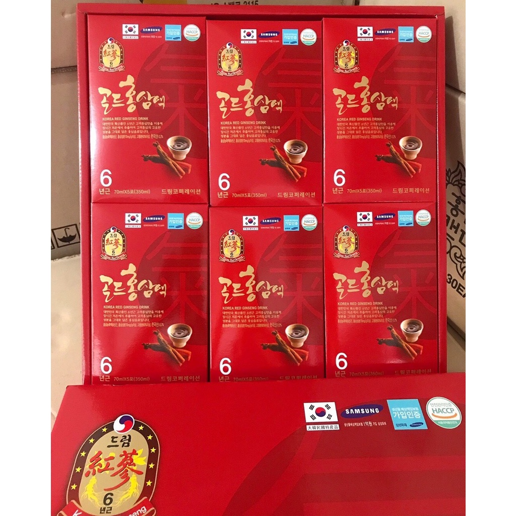 Nước Hồng Sâm Chén Dream 6 Năm Tuổi Hàn Quốc - Hộp 30 Gói x 70ml