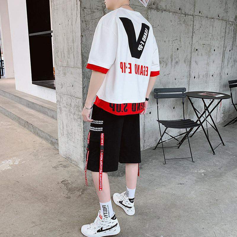 Bộ Quần Áo Thun Nam EGAND E - UP Quần Phối Dây Chữ Cá Tính Thời Trang SET NAM 9000038 | BigBuy360 - bigbuy360.vn