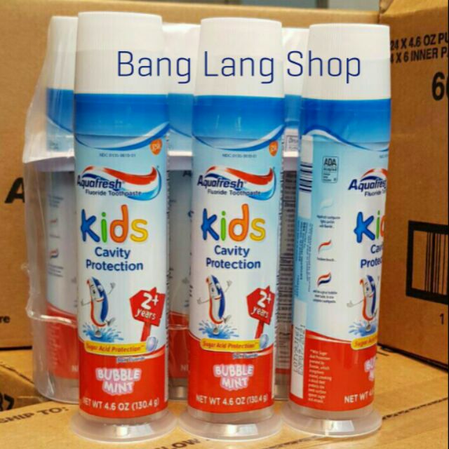 Kem đánh răng trẻ em Aquafresh Kids Cavity Protection (130, 4g) của Mỹ