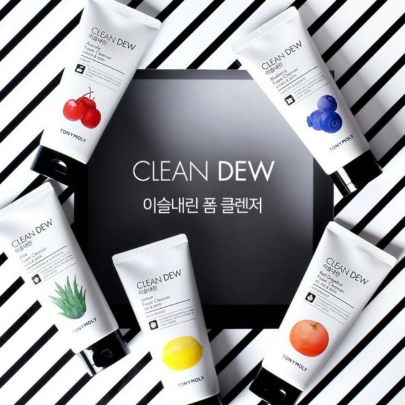 [BIG SALES] Sữa rửa mặt hoa quả Tonymoly Clean Dew Foam Cleanser 180ml