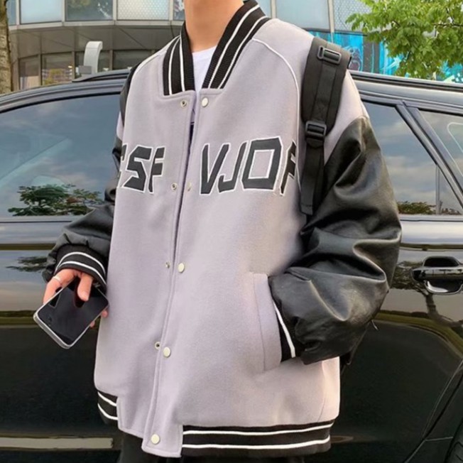 Áo khoác bóng chày dài tay thời trang năng động cho nam nữ