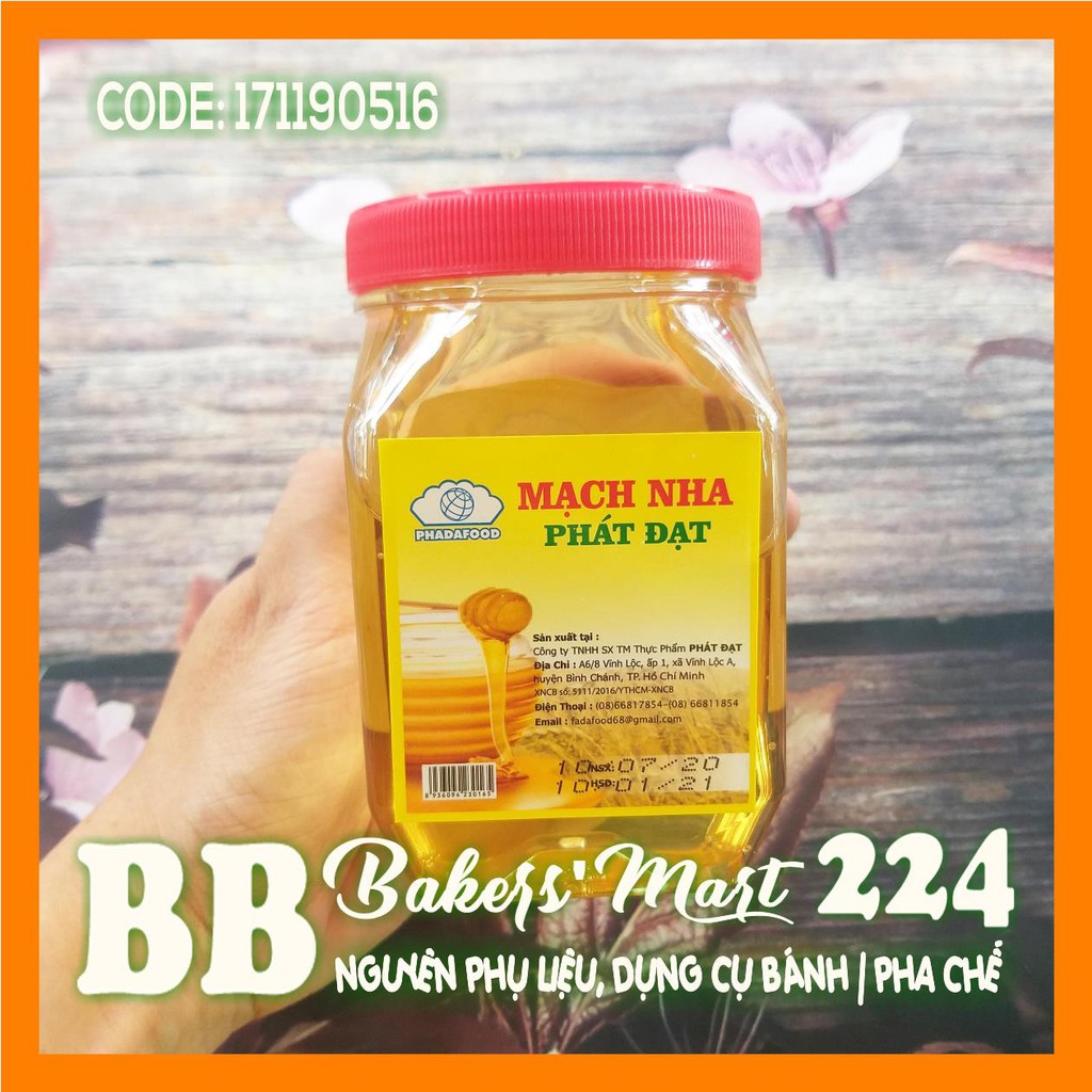 Mạch nha PHÁT ĐẠT - Hủ 500gr