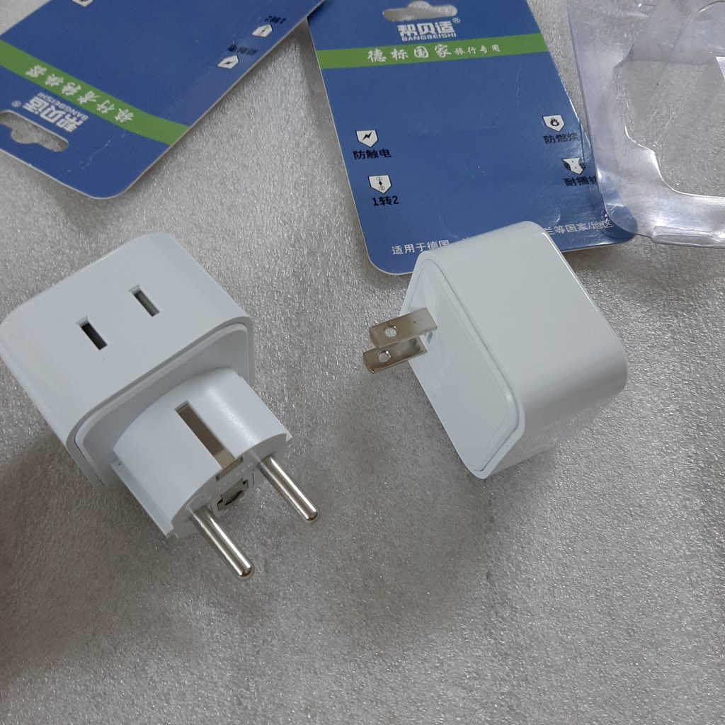 Đầu Chuyển Phích Cắm 3 Chân sang 2 Chân