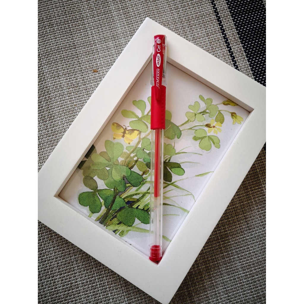 Combo 1 chiếc bút bi nước và 10 chiếc ruột bút màu đỏ