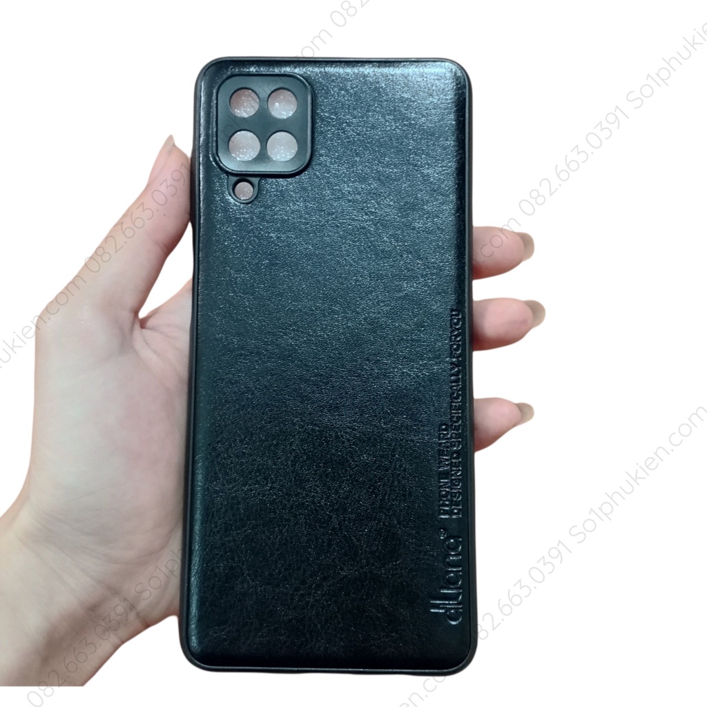 Ốp lưng da Samsung A12 (4G/5G) dẻo viền đen, có bảo vệ cam