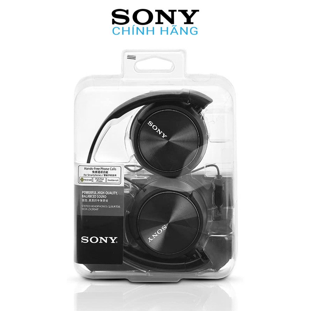 [Mã SKAMPUSHA8 giảm 8% đơn 300K] Tai nghe Sony MDR-ZX310AP - Hàng chính hãng | Thiết kế trẻ trung, Hỗ trợ mic thoại, Âm