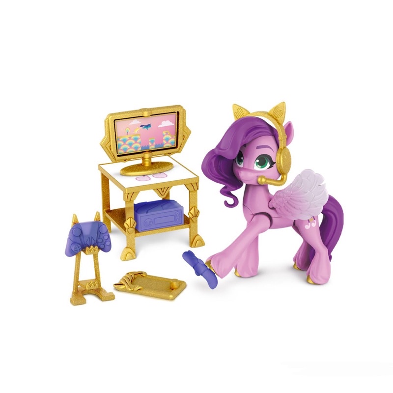 Hộp đồ chơi ngựa pony Princess Petals với 23 phụ kiện tạo hình phòng ngủ trong mơ ngọt ngào