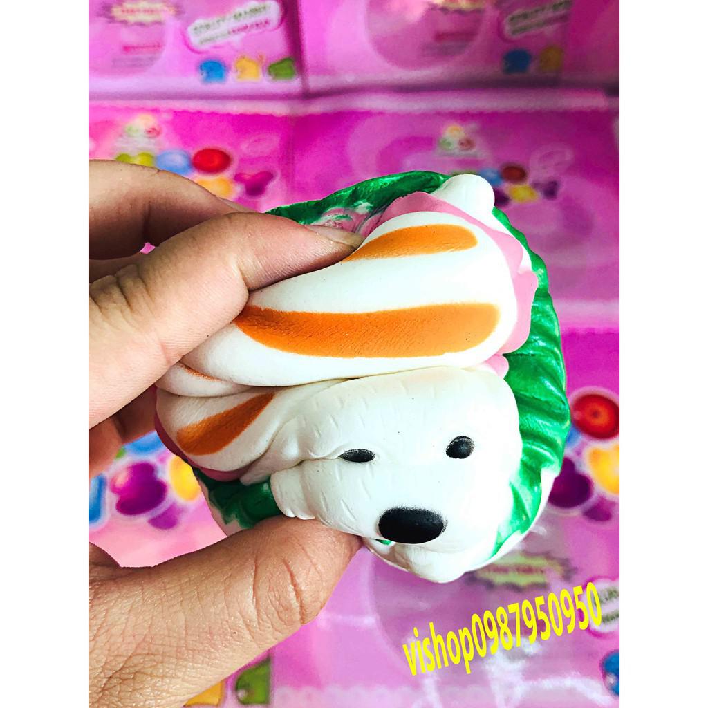 Bán ĐỒ CHƠI SQUISHY BÁNH HUMBERGER CHÚ CÚN mã ERI52 SLINHPI Siêu rẻ