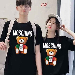 áo thun cặp fom rộng tay lỡ GẤU MOSCHINO DỄ THƯƠNG NHƯ HÌNH