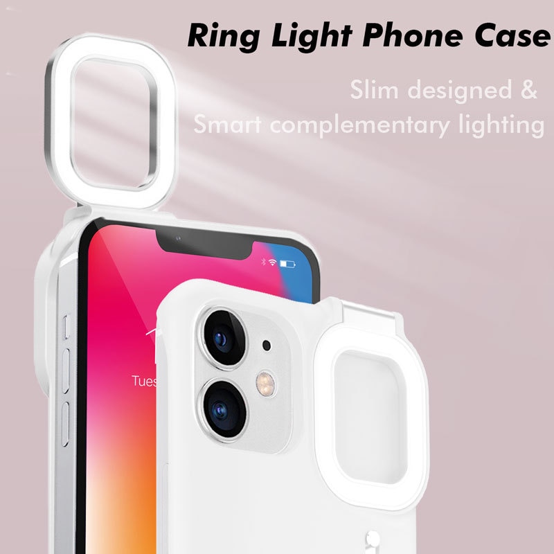 Ốp Lưng Có Đèn Led Hỗ Trợ Chụp Ảnh Cho Iphone 12 11 Pro Max 12pro X Xs Max | BigBuy360 - bigbuy360.vn