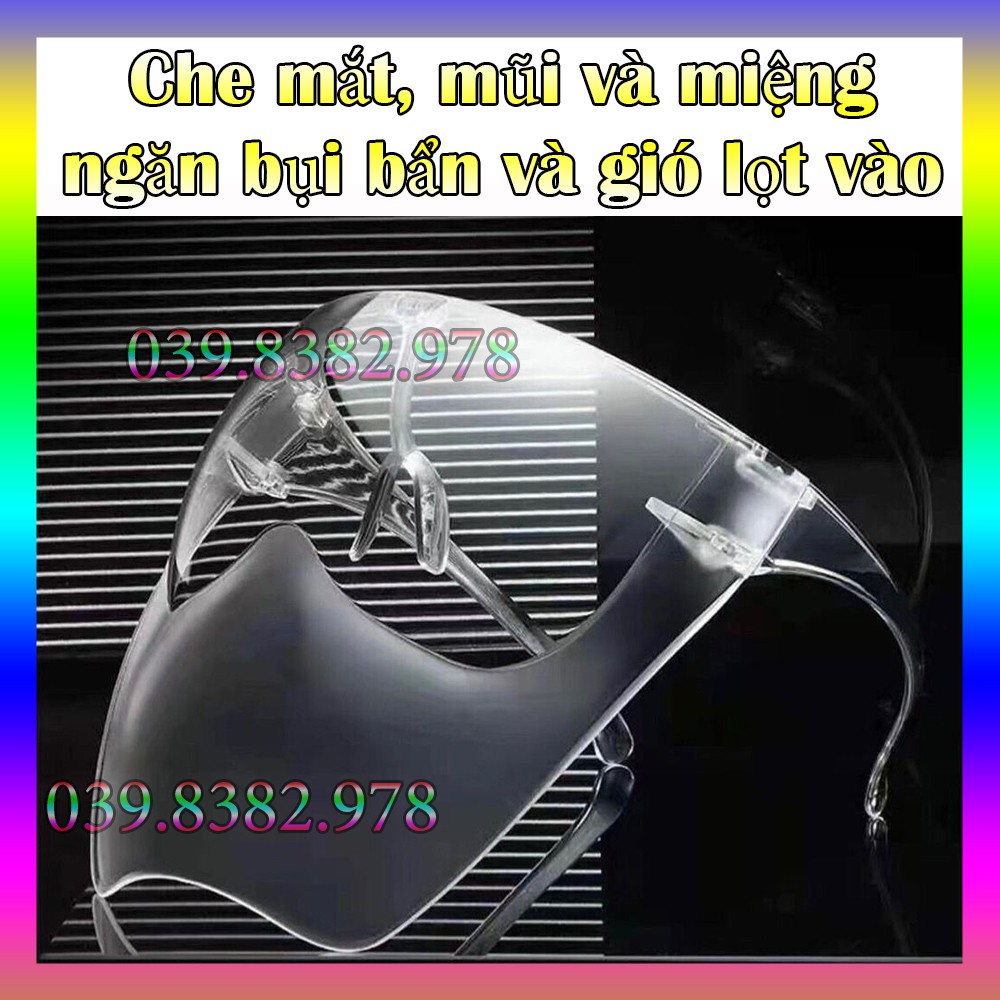 Kính bảo hộ chống giọt bắn phòng dịch bụi bẩn Face Shield loại 1 cao cấp nam nữ đi đường kiếng bảo vệ mắt lao động