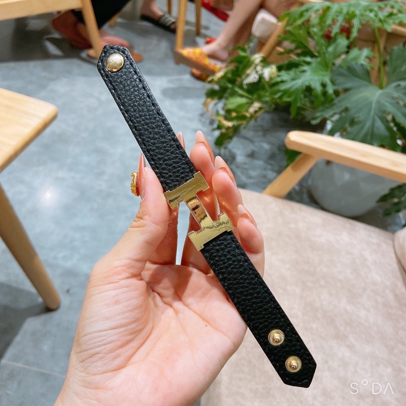 Lắc Tay Da Chữ H , Phụ Kiện Hot Tren Cao cấp - Hari Korea Accessories
