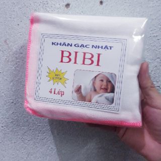 10 Khăn gạc,khăn sữa nhật 4 lớp BiBi (25cm)