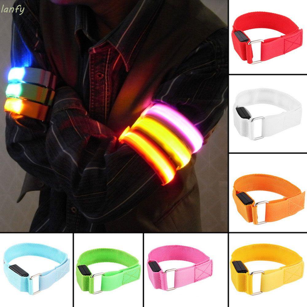 Dây Đeo Cánh Tay Đèn LED Phản Quang Đa Màu Sắc Dùng Chạy Bộ Thể Thao
