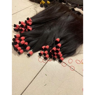 Tóc Nối Thật 55cm 100% Tự Nhiên – Siêu Mềm Mượt, Không Rối, Dài Đẹp