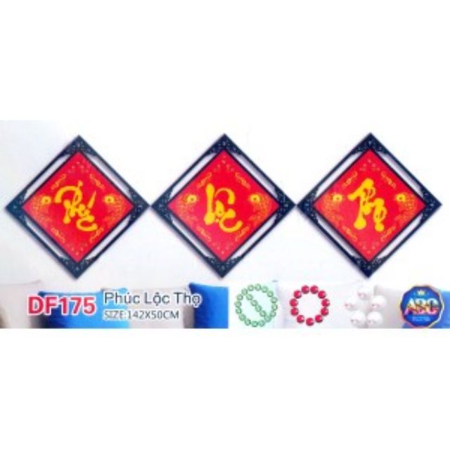 Tranh đính đá Phúc Lộc Thọ