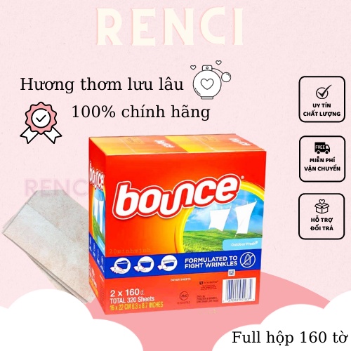 Giấy thơm quần áo Bounce Mỹ 320 tờ nguyên hộp và tách lẻ - Làm thơm quần áo và loại bỏ mùi ẩm mốc