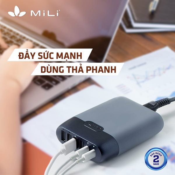 Củ sạc nhanh iPhone 12 Series, iPad Pro, MacBook Air MILI Station III PD 30W (2C-4A) HC-H60-C