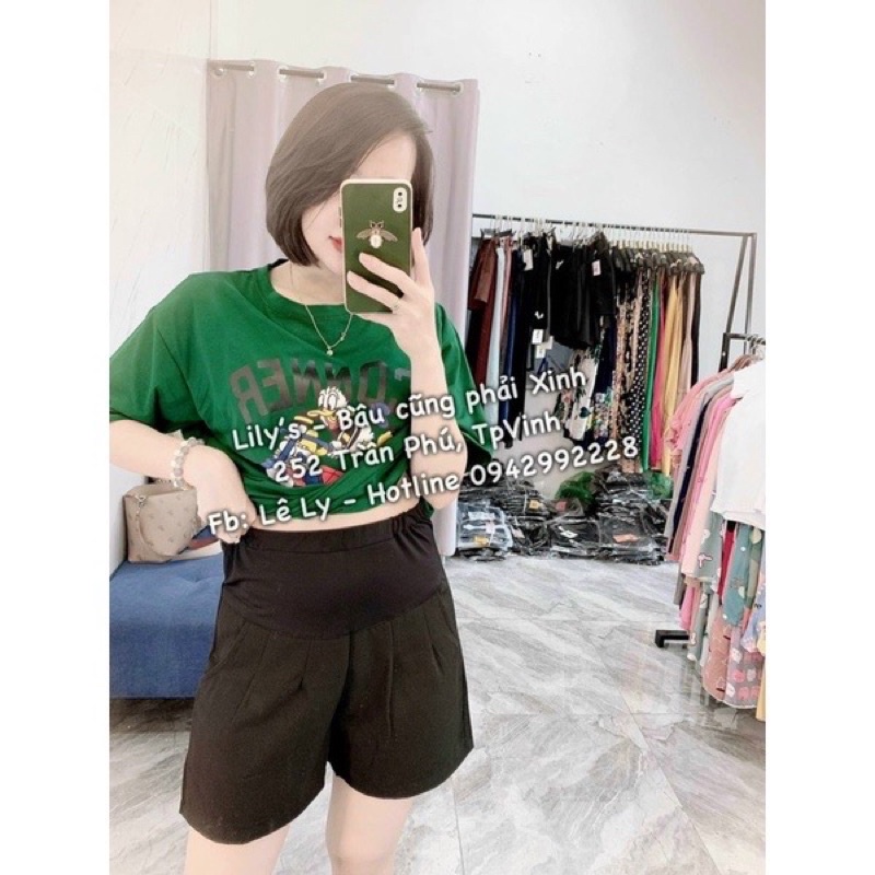 Quần sooc bầu hè chất bao đẹp 2 biên quảng châu