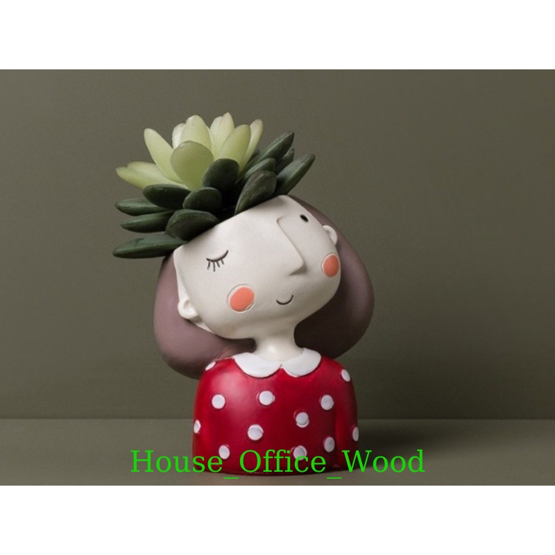 Chậu trồng sen đá, xương rồng mini hình Bạn trai, bạn Gái siêu xinh, Giao ngẫu nhiên