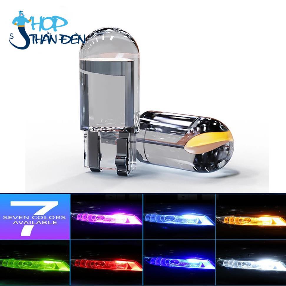 DVISUV 01 bóng LED T10 sáng tốt ĐÚC KÍNH như zin lắp mặt đồng hồ, demi, xi nhan xe máy, ô tô DC 12v