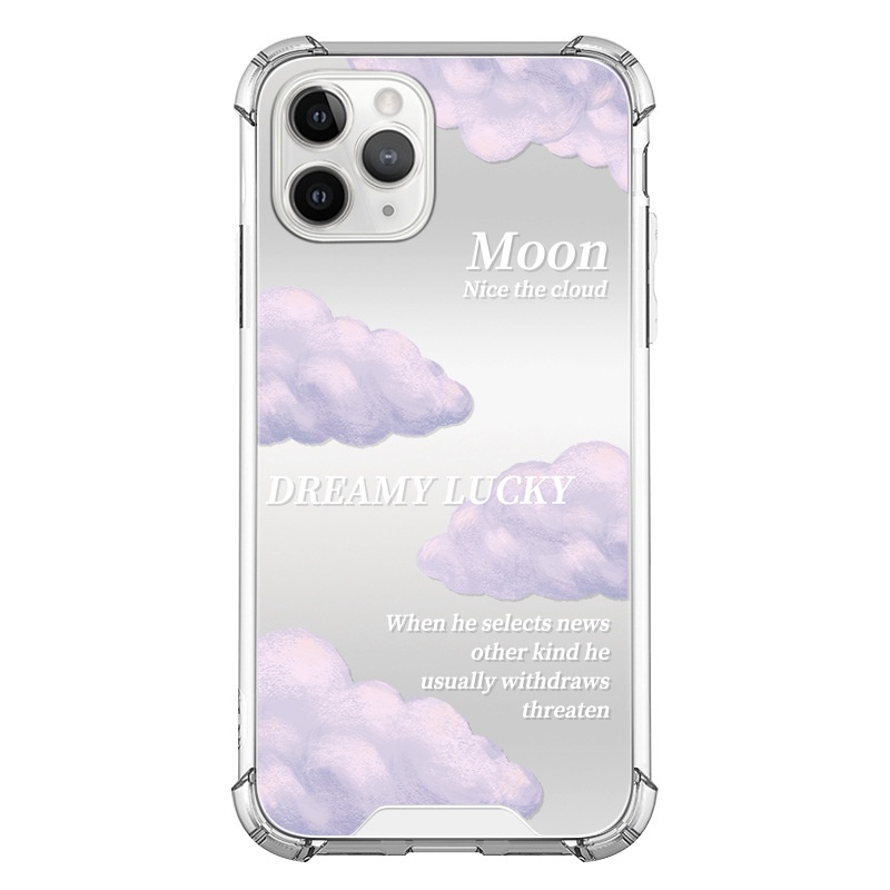 Ốp lưng iphone ốp Điện Thoại Silicon Mềm Tráng Gương Hình Đám Mây Cho iPhone 14 13 12 11 PROMAX XS XR XSMAX SE2020 6 7 8PLUS