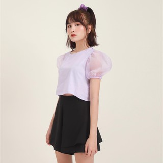 Áo croptop tay phồng 3 màu