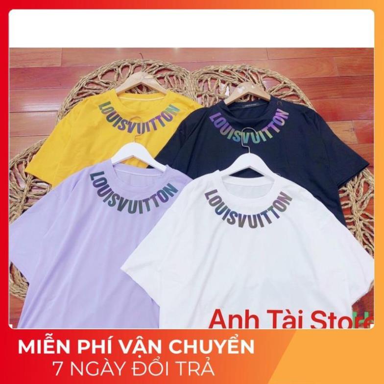 Áo thun tay lỡ phản quang phông Unisex nam nữ chất Premium Cotton oversize đến 75kg form rộng LUONVUITUOI A001 | BigBuy360 - bigbuy360.vn