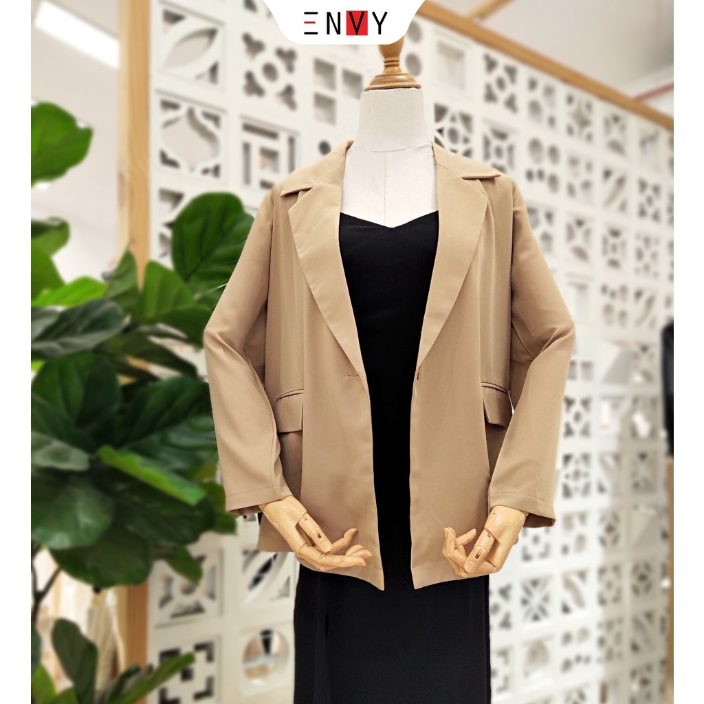 Áo khoác vest lụa một lớp ENVY AK54 túi thật, chất mịn mướt