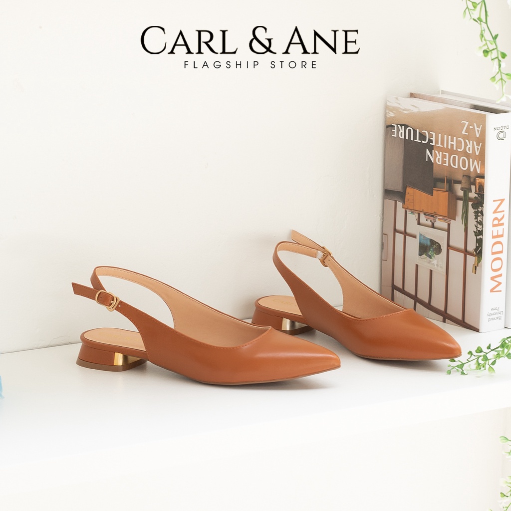 Carl & Ane - Giày cao gót 2022 mũi nhọn thời trang công sở cao 2.5cm màu đen - CL025