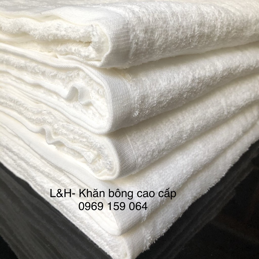 Khăn tắm trắng khách sạn, 60x130cm, xuất dư,sợi CD, nặng 250g