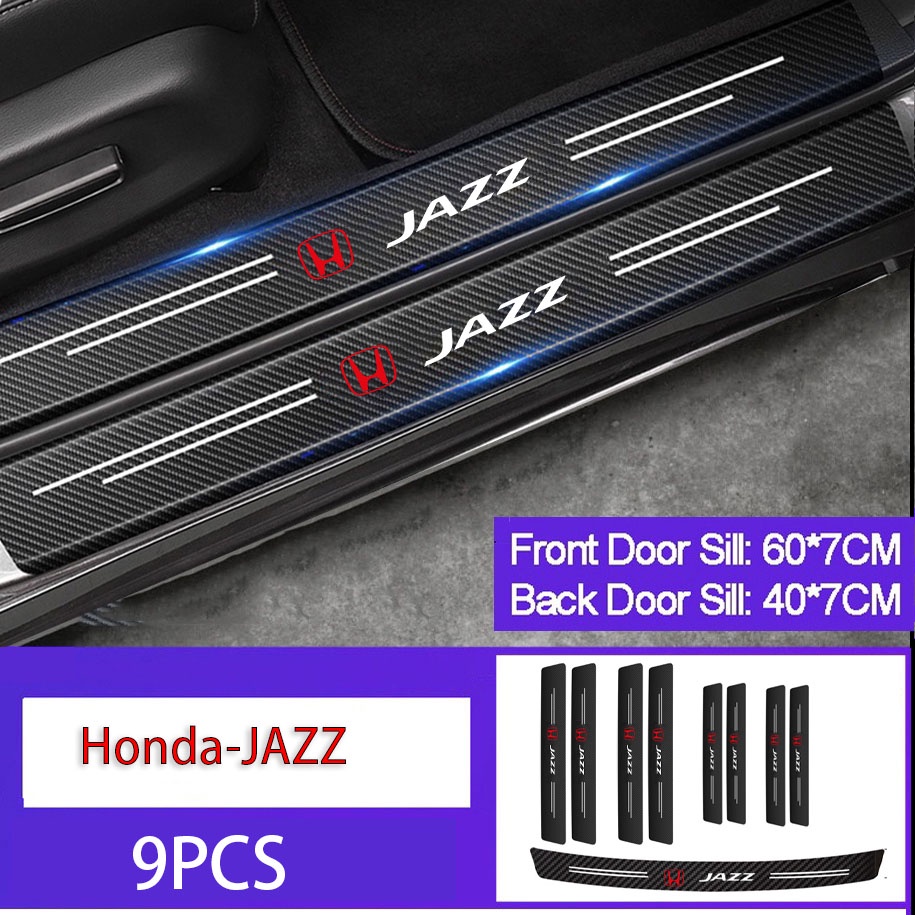 Miếng Dán Cửa Xe Hơi Honda JAZZ Bằng Sợi carbon Chống Trầy Xước / Thấm Nước