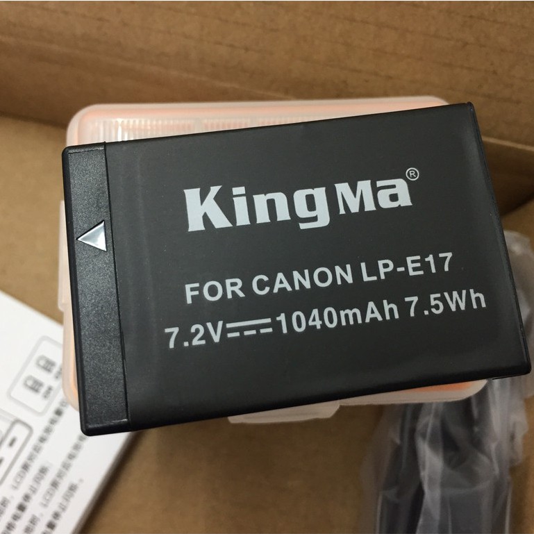 BỘ 2 PIN + DOCK SẠC ĐÔI KINGMA LP-E17 CANON ( THẾ HỆ 2)