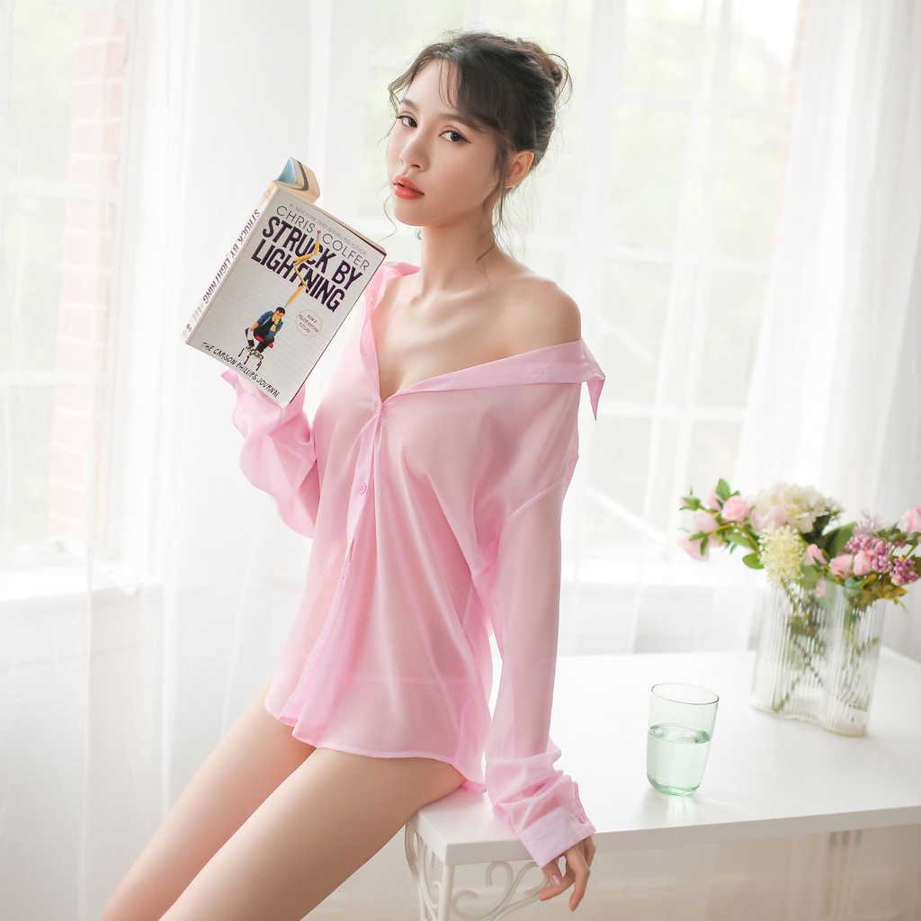 Đồ Ngủ Sexy Mới Phù Hợp Với áo Sơ Mi Xuyên Thấu Voan Xuyên Thấu đồ Lót Sexy Phụ Nữ đồng Phục Cám Dỗ Quần áo