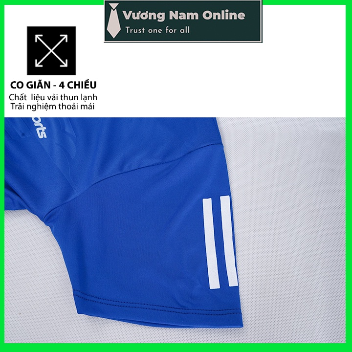 Áo thể thao nam cổ bẻ chất thun lạnh vân dập đẹp co giãn 4 chiều VN90A