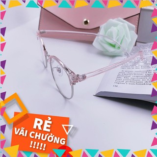 [Rẻ Vô Địch] Mắt kính Nửa Gọng Nhựa Dẻo Hợp Kim Hàn Quốc - gọng kính cận nam nữ cao cấp MS 144 [Free Ship]