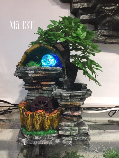Thác nước phong thuỷ mẫu mới 40x28cm