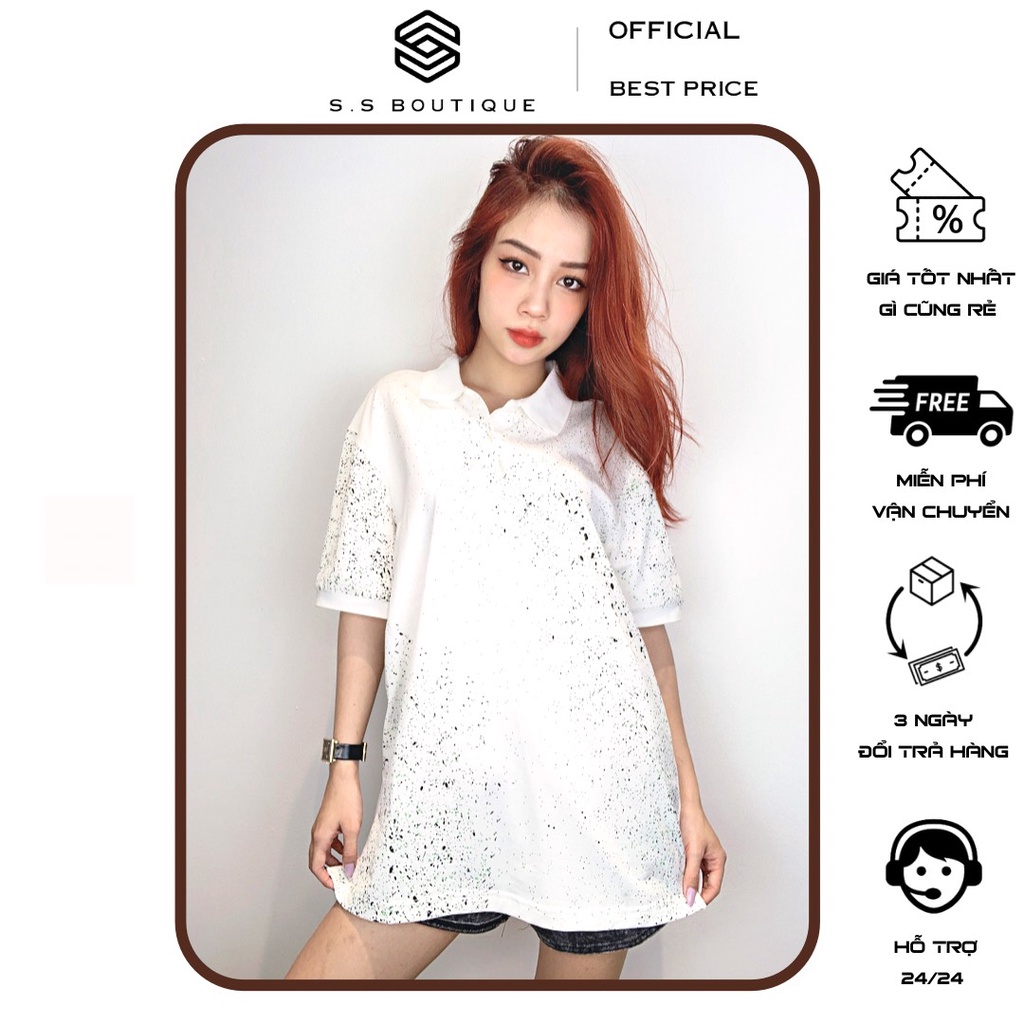 Áo Polo LV Nam , Họa Tiết Loang Cao Cấp , Chữ Thêu , Siêu Đẹp