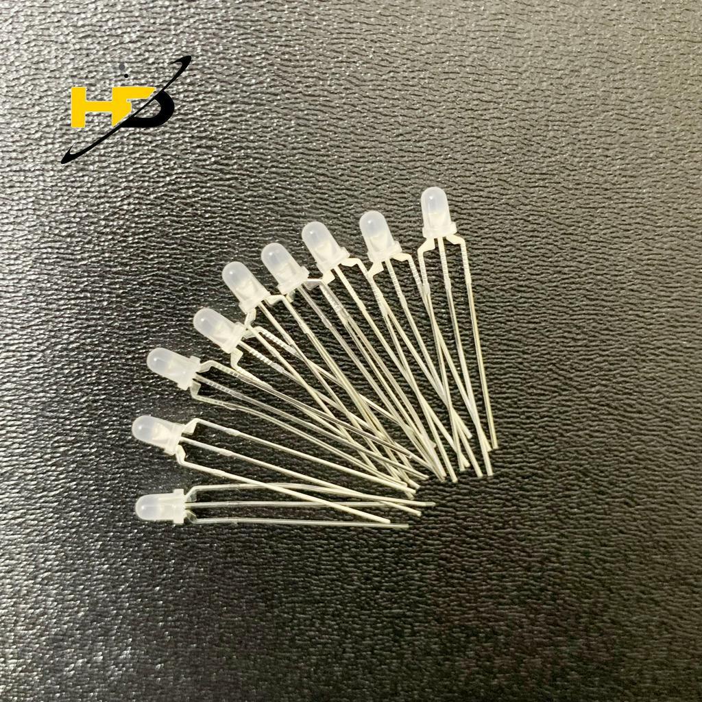 Gói 20 Chiếc Led 3mm Đầu Tròn 2 Màu Xanh Lá Và Đỏ K Chung 3 Chân Cắm