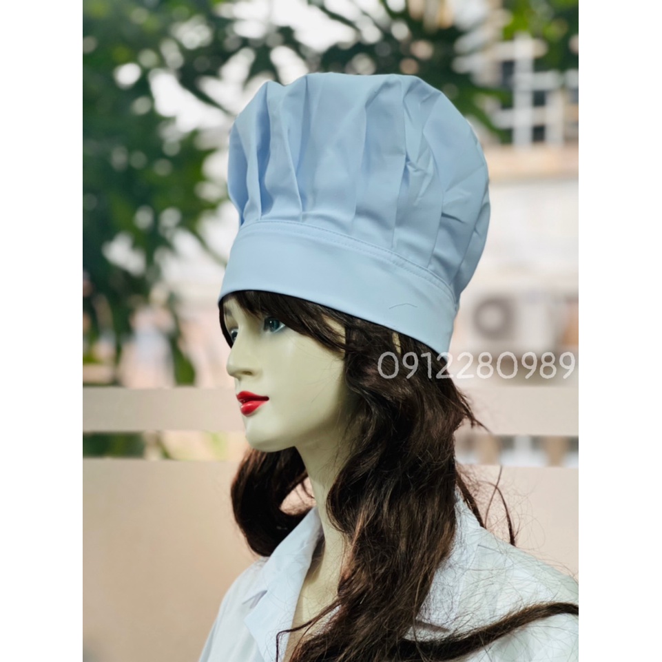 Nón Đầu Bếp, Nón Bếp Trưởng Nam Nữ Cao Cấp Nhiều Màu Sắc _ Hình chụp thật