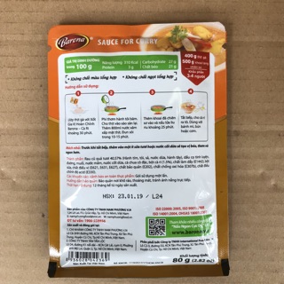 [80 g][Cari] Xốt Gia Vị Barona