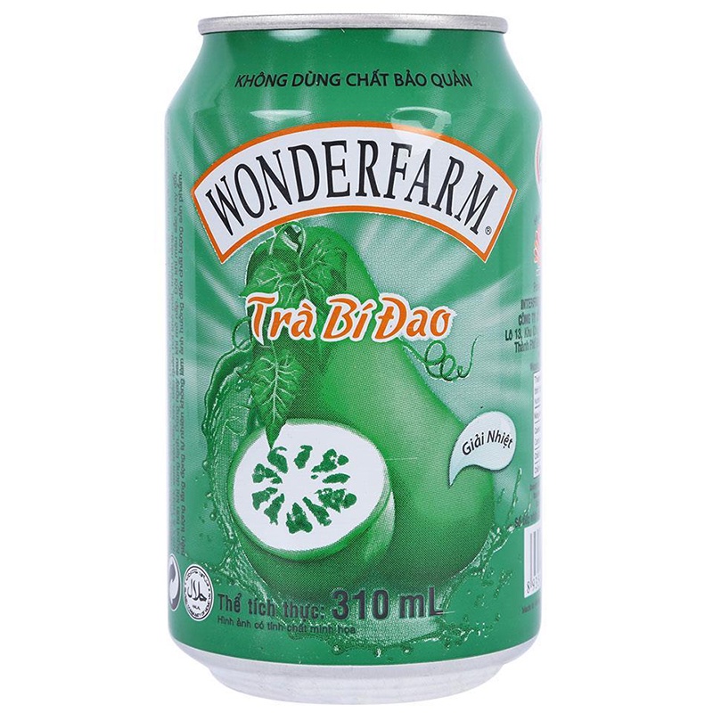 Lốc 6 Lon Trà Sâm Bí Đao Wonderfarm Lon 310ml / Chai 280ml Date Luôn Mới