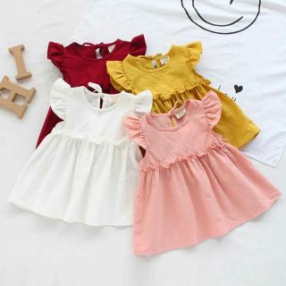 Váy thô tay bèo siêu xinh cho bé gái-Timobaby