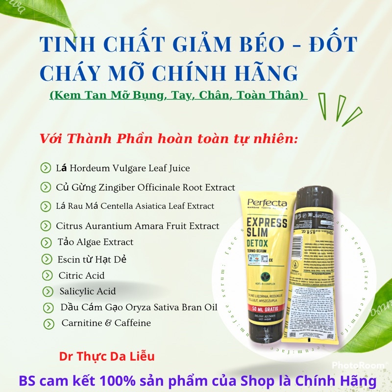 Kem Tan Mỡ Bụng Chính Hãng (date mới nhất), Tinh Chất Giảm Béo Đốt Cháy Mỡ Hot Therapy Perfecta Chính Hãng