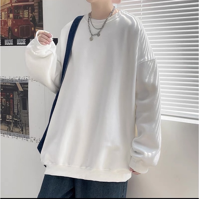 Áo Sweater Oversize LOHA Basic, áo nỉ Nhật cao cấp dài tay Unisex LOHA | BigBuy360 - bigbuy360.vn