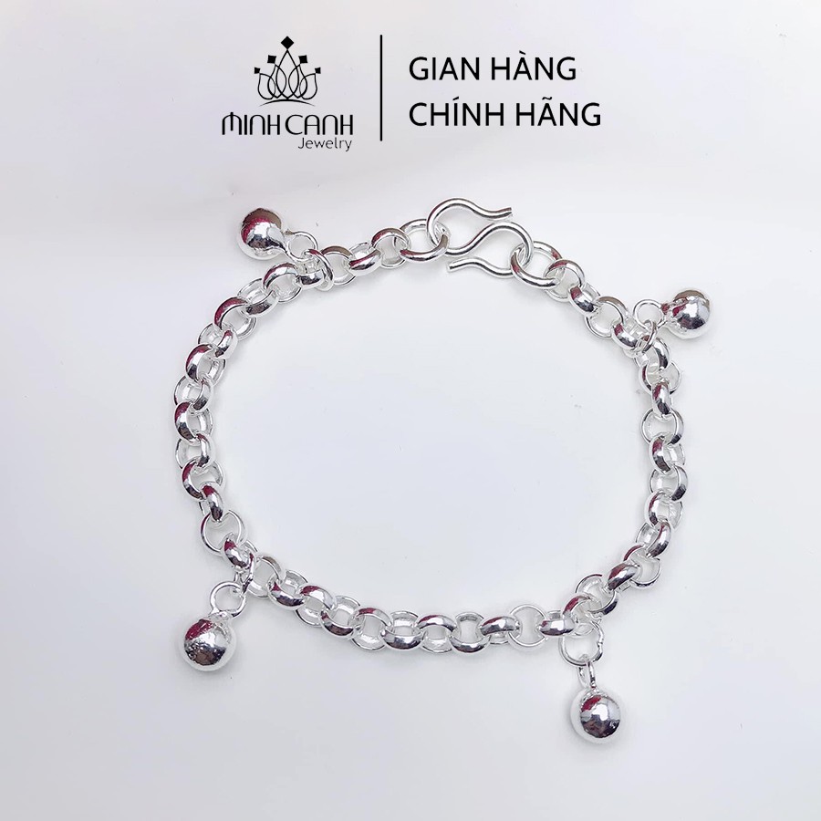 Lắc Bạc Ta 4 Bi Nhỏ Cho Bé - Minh Canh Jewelry