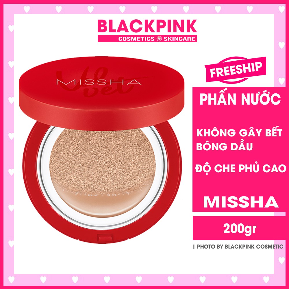 Phấn nước MISSHA Velvet Cushion SPF50+ Hàn Quốc, kiềm dầu tốt, độ che phủ hoàn hảo, thành phần tự nhiên an toàn cho da