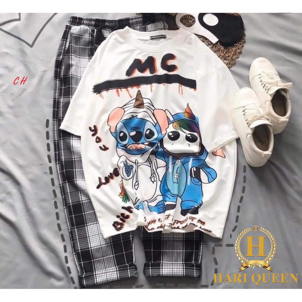FREE SHIP ĐƠN TỪ 50K Sét áo MC+ quần kẻ cạp chun COH0620 1
