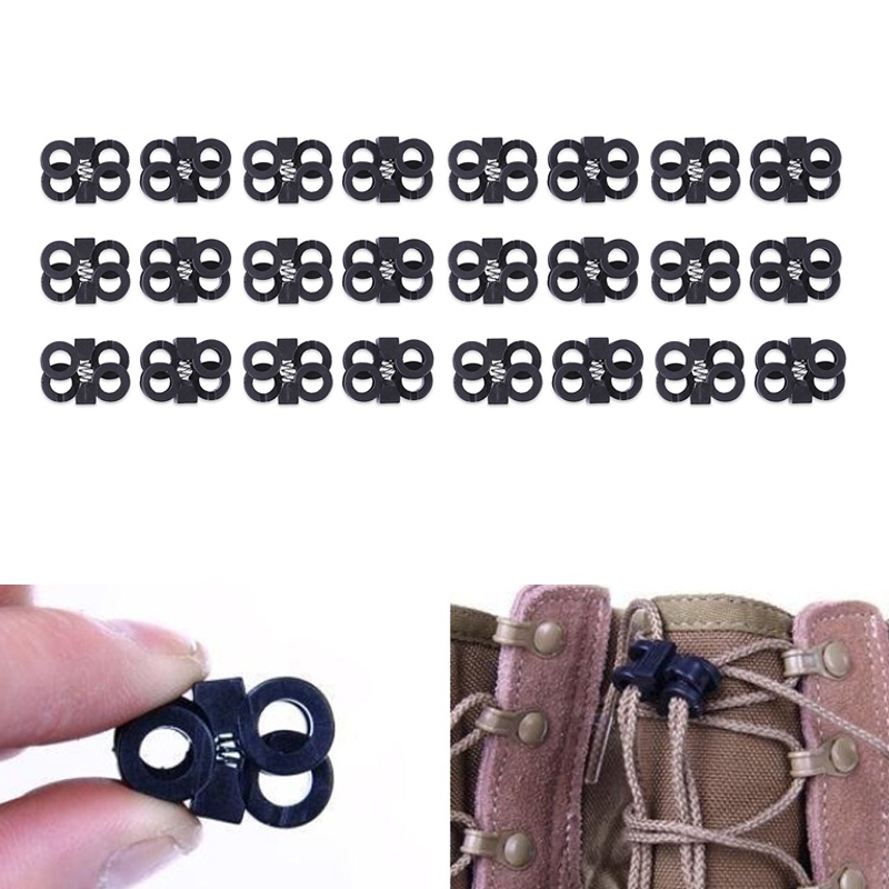 Set 24 Kẹp Khóa Dây Giày/Giày Bốt/Giày Trượt Tiện Lợi