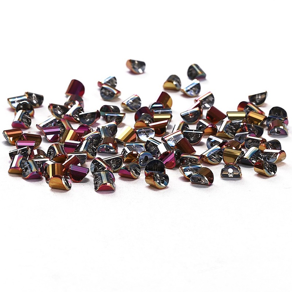 Set 10 Hạt Pha Lê Bán Cầu 6mm Tự Làm Trang Sức c-5